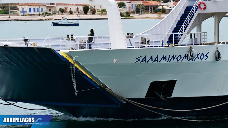 SALAMINOMACHOS Ro RoPassenger Ship IMO 8647804 AERIAL DRONE VIDEO, Αρχιπέλαγος, Η 1η ναυτιλιακή πύλη ενημέρωσης στην Ελλάδα