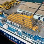 Blue Star Myconos Η πρόοδος των εργασιών στην τσιμινιέρα Photos 1, Αρχιπέλαγος, Η 1η ναυτιλιακή πύλη ενημέρωσης στην Ελλάδα