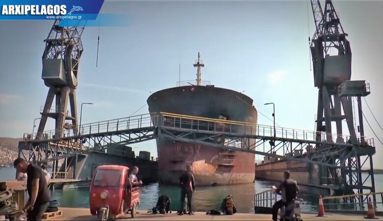 βίντεο με το δεξαμενισμό γκαζάδικου στα ναυπηγεία Σπανόπουλου, Αρχιπέλαγος, Ναυτιλιακή πύλη ενημέρωσης