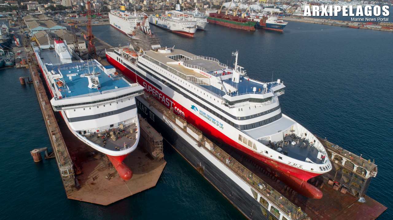 Στη δεξαμενή το Superfast XI Drone Photos 22, Αρχιπέλαγος, Η 1η ναυτιλιακή πύλη ενημέρωσης στην Ελλάδα
