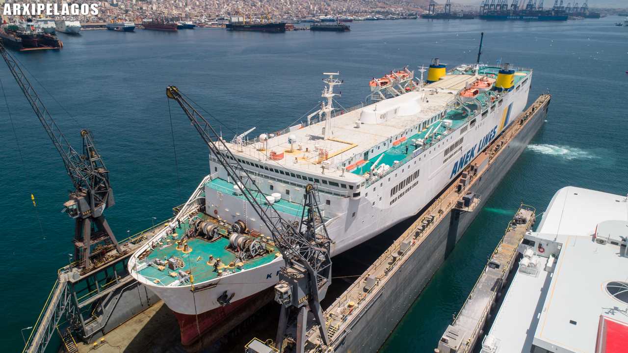 ΚΡΗΤΗ ΙΙ Στη μεγάλη πλωτή δεξαμενή Νο3 του Ομίλου Σπανόπουλου για επισκευές 10, Αρχιπέλαγος, Η 1η ναυτιλιακή πύλη ενημέρωσης στην Ελλάδα
