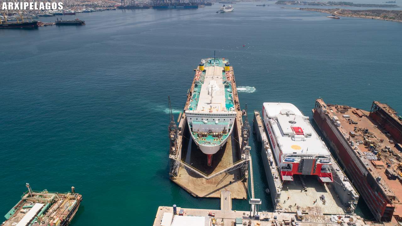 ΚΡΗΤΗ ΙΙ Στη μεγάλη πλωτή δεξαμενή Νο3 του Ομίλου Σπανόπουλου για επισκευές 9, Αρχιπέλαγος, Η 1η ναυτιλιακή πύλη ενημέρωσης στην Ελλάδα