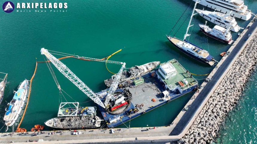 Raising the wreck “LIBRA Y” and “ETRA I”